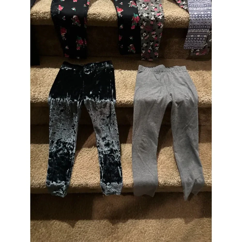 Lot of Different Style Girl Leggings Size 5-6/7
